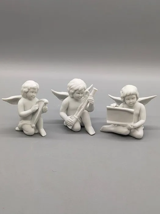 Rosenthal - Sculpture, Classic Engelsfiguren Set – Biskuitporzellan weiß - 10 cm - Porcelain