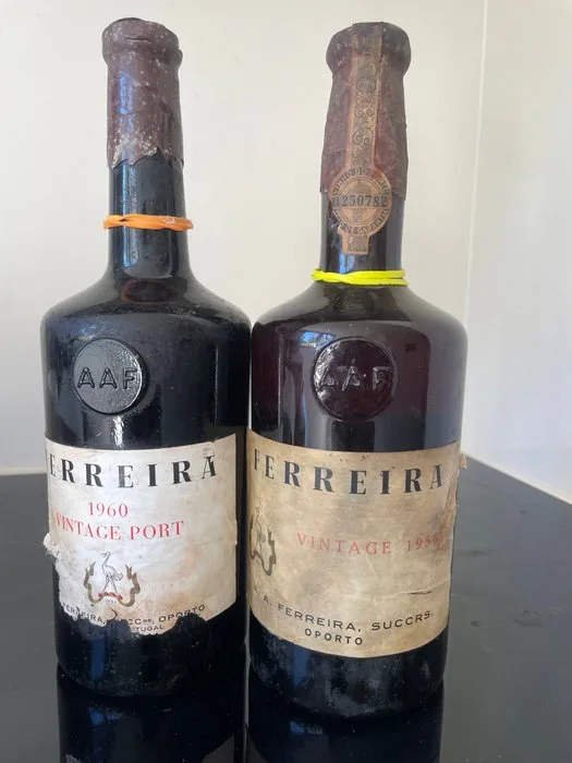 1958 & 1960 Ferreira - Vintage Port - Douro - 2 Bottles (0.75L)