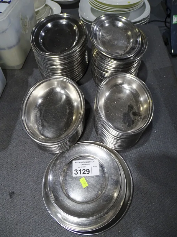 VAT A quantity of various size oval vegetable dishes and plates