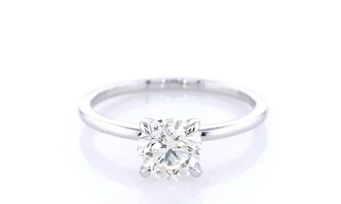 Ring - 14 kt. White gold - 1.02ct. tw. Diamond (Natural)