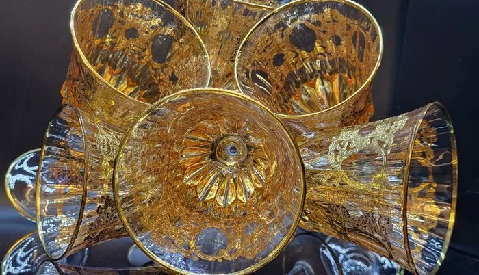 ISMIE LUX - Drinking service (6) - luxury amber jewels jewels rich in gold - Crystal