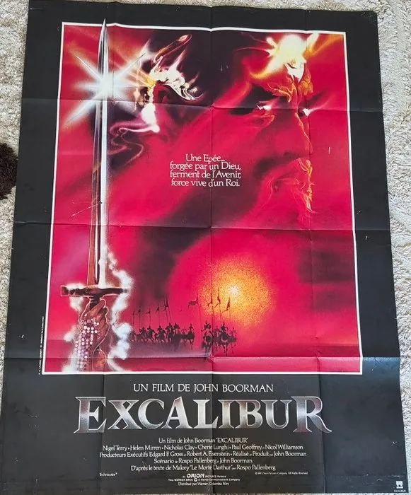 Bob Peak - Original French Movie Poster Excalibur (1981)- Grande Affiche 120x160 cm - Bob Peak Artwork