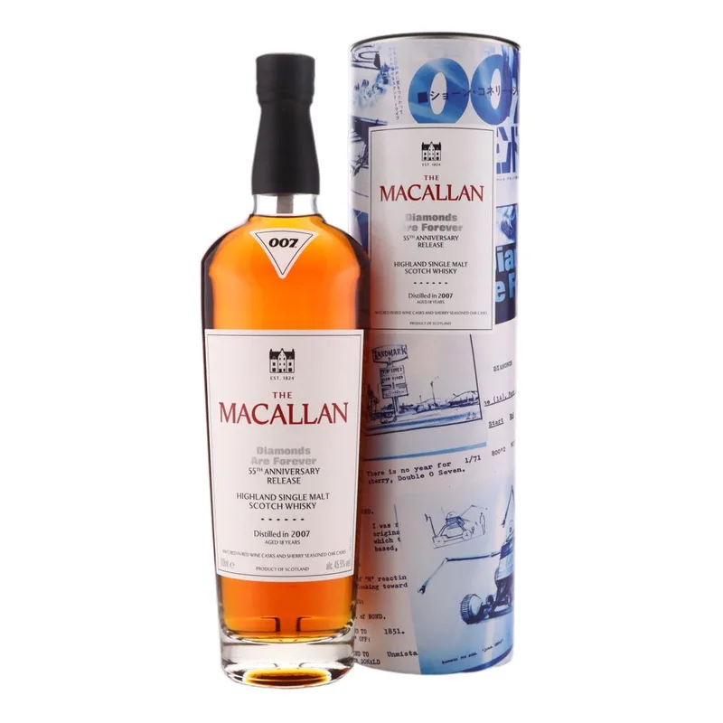 Macallan – 2007 Diamonds Are Forever 18 Year Old - 55th Anniversary Release (70cl, 45.50%)
