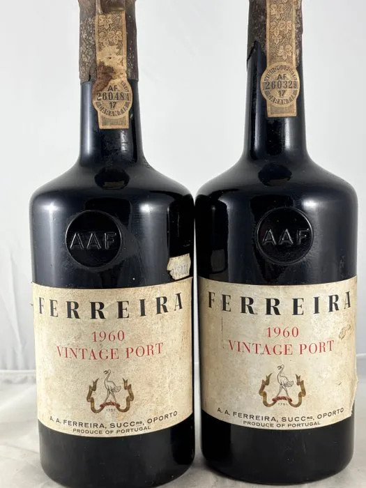 1960 Ferreira - Vintage Port - Porto - 2 Bottles (0.75L)