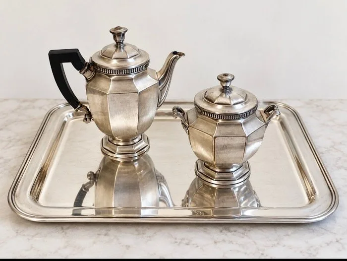 Christofle - Coffee and tea service (3) - Silverplated - Christofle Gallia – Art D