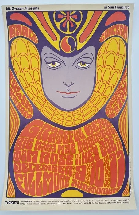Wes Wilson (1937–2020) - Grateful Dead at the Fillmore Auditorium / Concert - Americana / Psychedelic Art