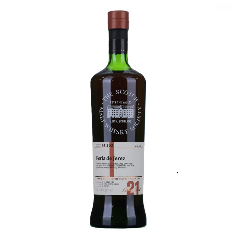 Glen Moray – 21 Year Old 1996 SMWS Single Oloroso Butt 35.203 Feria De Jerez (2017) (70cl, 60.1%)