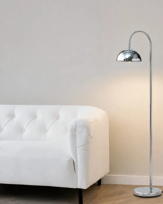 Herstal - Mikael Berlin - Floor lamp - Vienda Read *Limited Edition - Shiny Chrome - Glass, Steel - Bespoke Small-batch NO RP