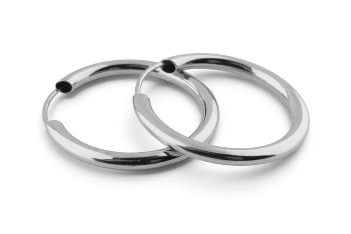 Hoop earrings - 18 kt. White gold