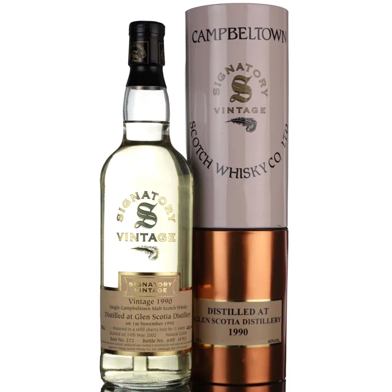 Glen Scotia – 11 Year Old Single Cask 1990-2002 Signatory Vintage (70cl, 43%)