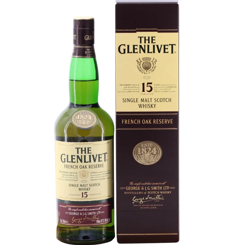 Glenlivet – 15 Years Old French Oak Reserve (2007 Bottling) (70cl, 40%)