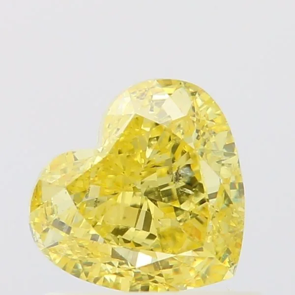 1 pcs Diamond (Natural coloured) - 0.73 ct - Heart - Fancy intense Yellow - SI2 - Gemological Institute of America (GIA)
