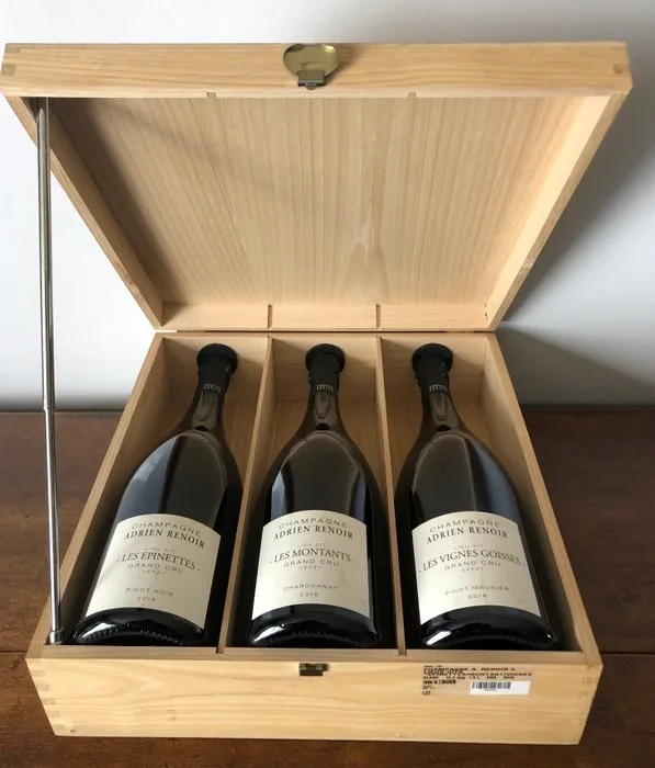 2018 Adrien Renoir, Lieux Dits : Les Epinettes, Les Montants & Les Vignes Goisses - Champagne Extra Brut, Grand Cru - 3 Magnums (1.5L)