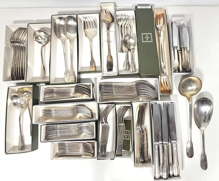 Christofle - Cutlery set for 12 (127) - Cluny - Silverplated