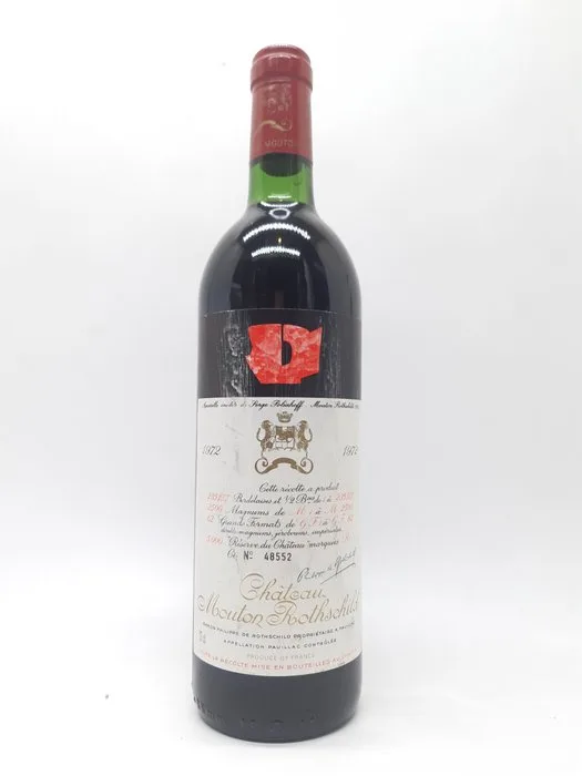 1972 Chateau Mouton Rothschild - Bordeaux, Pauillac 2ème Grand Cru Classé - 1 Bottle (0.75L)