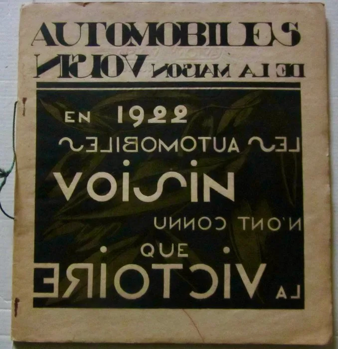 Brochure - VOISIN - 1922