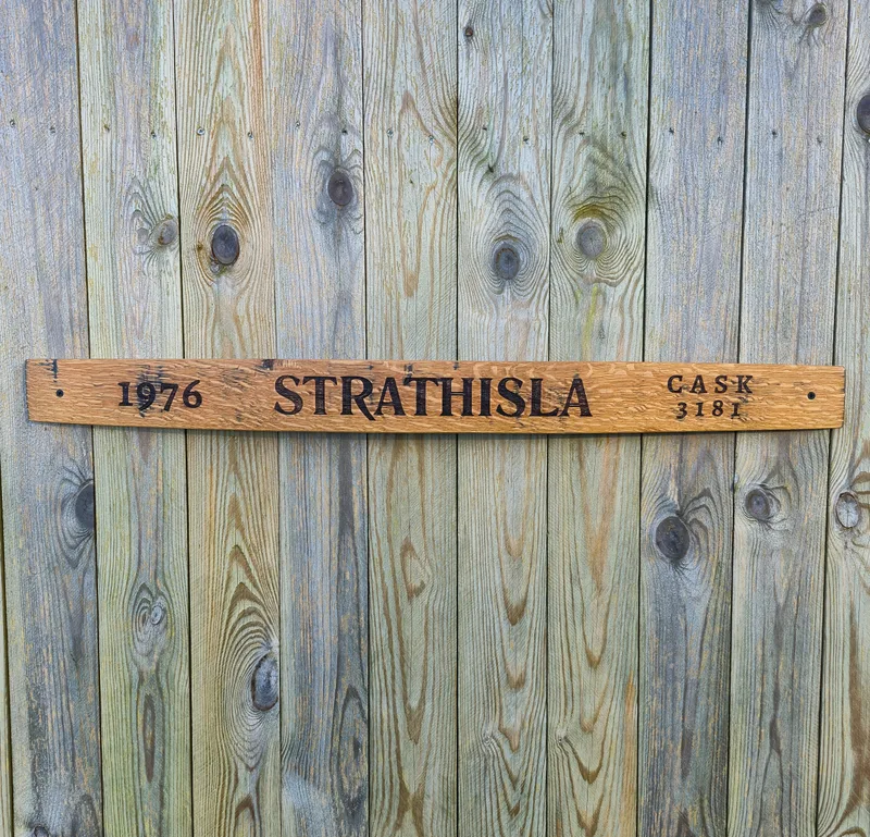 Strathisla 1976 Reclaimed Oak Whisky Barrel Stave Sign (N/A%)