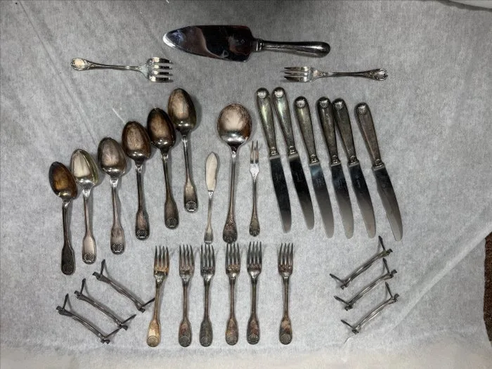 Christofle - Cutlery set for 6 (30) - Vendome - Silverplated - Silver-plated cutlery set