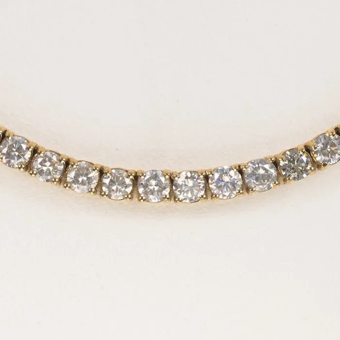 Necklace - 14 kt. Yellow gold - 10.21ct. tw. Diamond (Natural) - GWLab