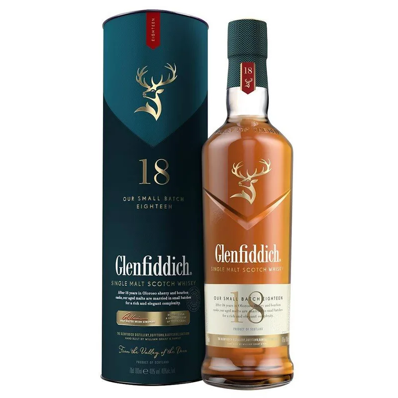 Glenfiddich – 18 Year Old Single Malt Whisky (70cl, 40%)