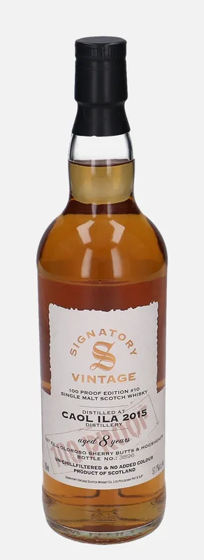 Caol Ila – 2015 8 Year Old Signatory Vintage Scotch Whisky Co. 100 Proof Edition #10 (70cl, 57.1%)