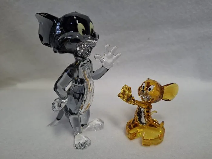 Swarovski - Figure - Tom & jerry – tom the cat 5515335 + Tom & jerry – jerry the mouse 5515336 (2) - Crystal