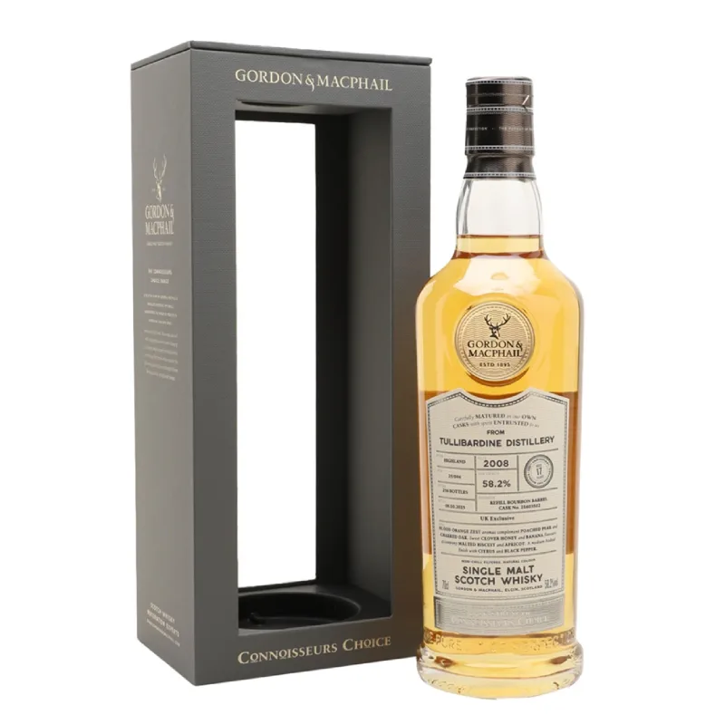 Tullibardine – 17 Year Old 2008 Gordon & MacPhail Connoisseurs Choice Single Bourbon Barrel #21603502 (2025) (70cl, 58.2%)