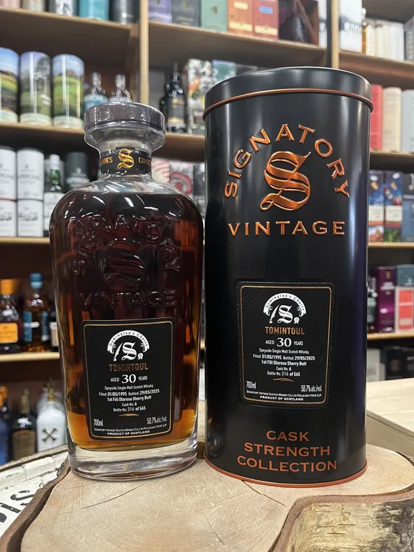 Tomintoul – 1995 30 Year Old 1st-Fill Oloroso Sherry Butt #6 Signatory Vintage Symington's Choice (70cl, 50.7%)