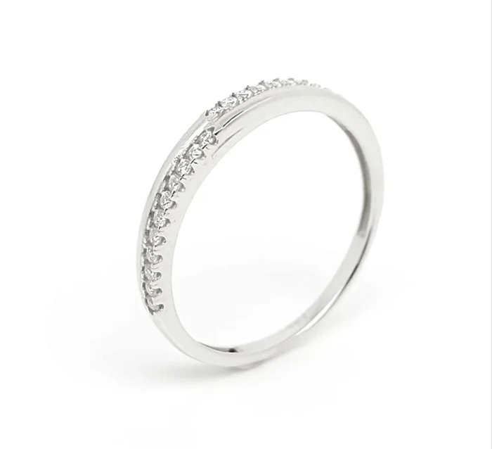 Ring - 14 kt. White gold - 0.27ct. tw. Diamond (Natural) - 1.062