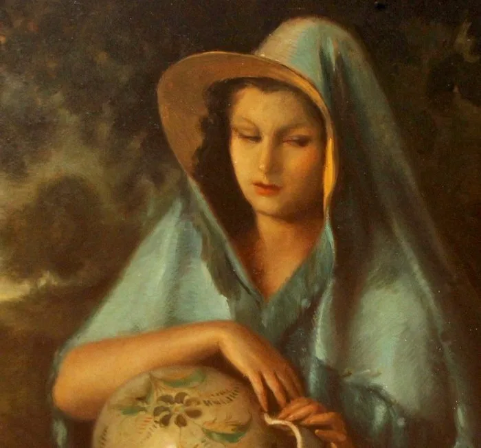 Joaquin Angulo Garcia (1905-1985) - Joven con jarra de Talavera