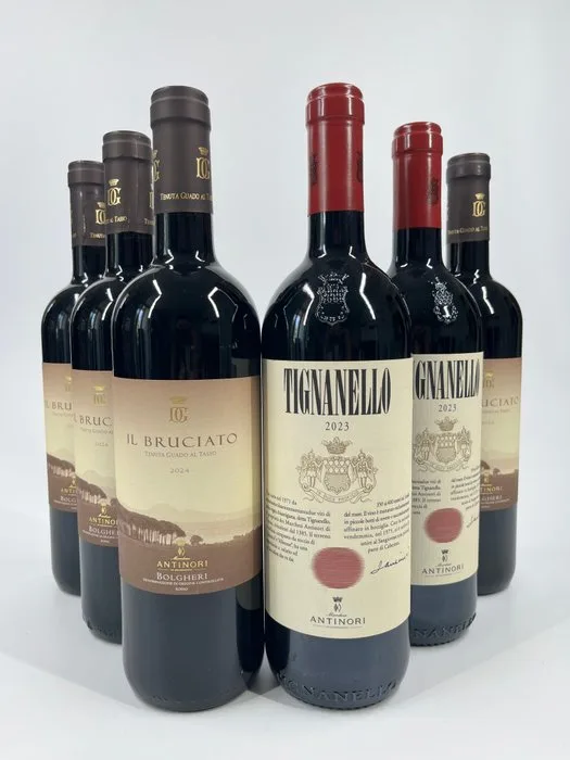 Marchesi Antinori, Tignanello 2023 e Tenuta Guado al Tasso - Bolgheri DOC "Il Bruciato" 2024 - Tuscany IGT - 6 Bottles (0.75L)