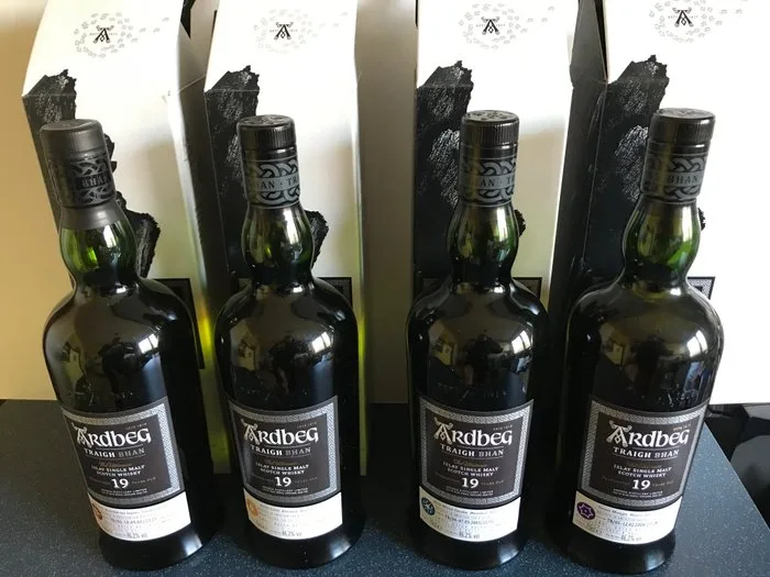 Ardbeg 19 years old Traigh Bhan Batch No. 2, 3, 4 & 5 - 70cl - 4 bottles