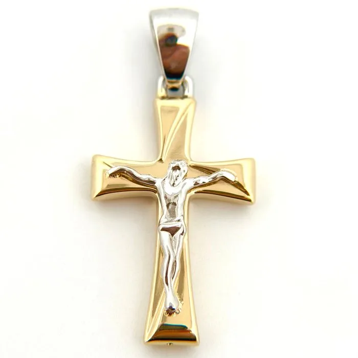 Pendant - 18 kt. Yellow gold, White gold - Croce