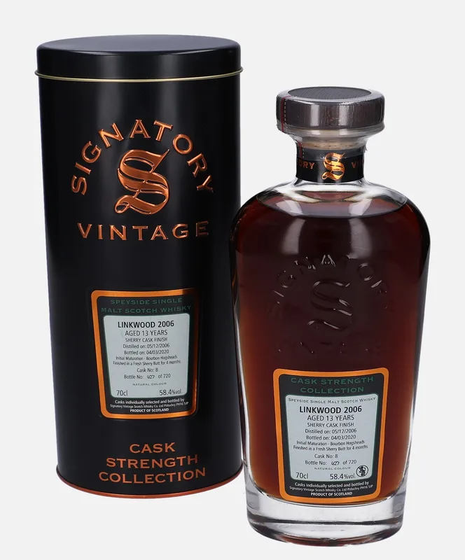 Linkwood – 2006 13 Year Old Signatory Vintage Scotch Whisky Co. Cask Strength Collection