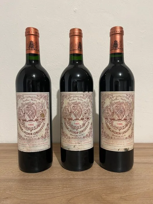1995 Château Pichon-Longueville Baron - Pauillac, Bordeaux 2ème Grand Cru Classé - 3 Bottles (0.75L)