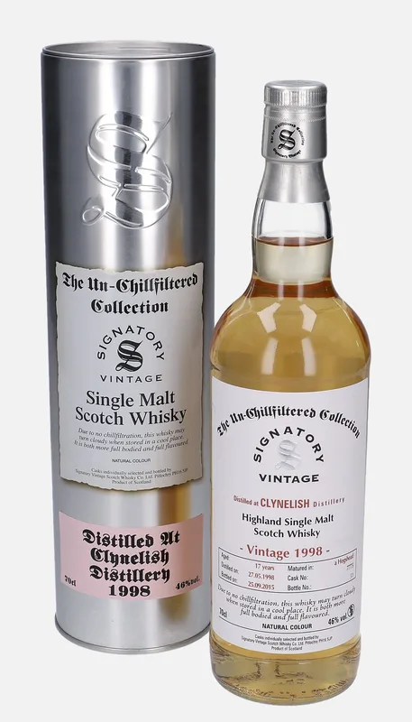 Clynelish – 1998 17 Year Old Signatory Vintage Scotch Whisky Co. The Un-Chillfiltered Collection