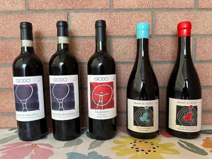 Giodo: Brunello 2016 x2, Quinta 2023, Carricante 2023, Nerello Mascalese 2022 - Tuscany, Sicily - 5 Bottles (0.75L)