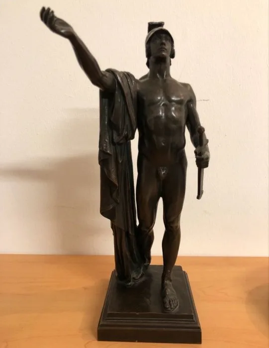 Alfred RAUM (1872-1956) - Sculpture, Gladiator - 34 cm - Bronze