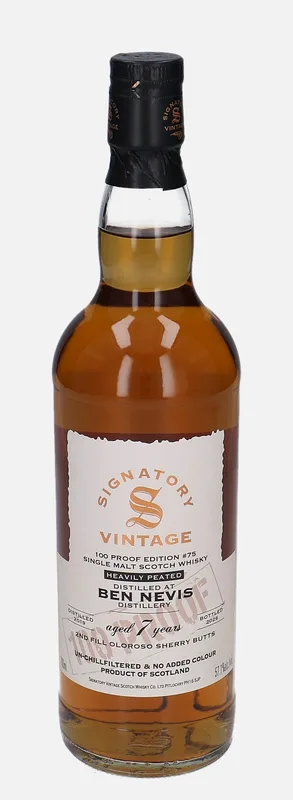 Ben Nevis – 2019 7 Year Old Signatory Vintage Scotch Whisky Co. 100 Proof Edition #75