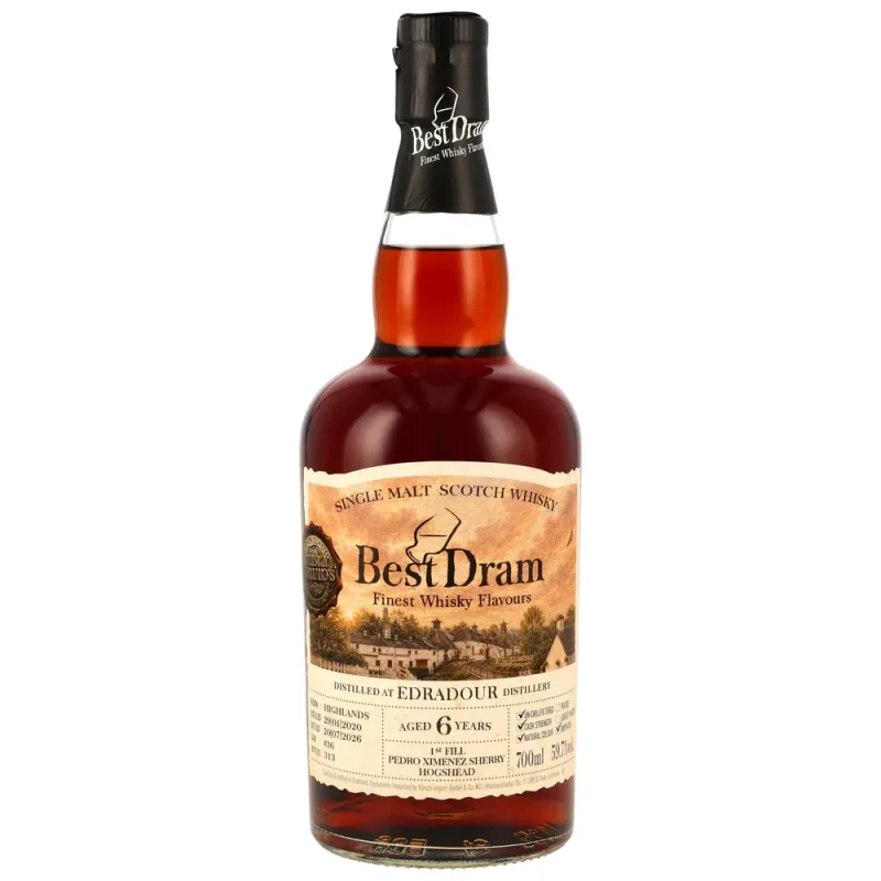 Edradour – 6 Year Old 2020/2026 Best Dram First Fill PX Sherry Hogshead #36 (70cl, 59.7%)