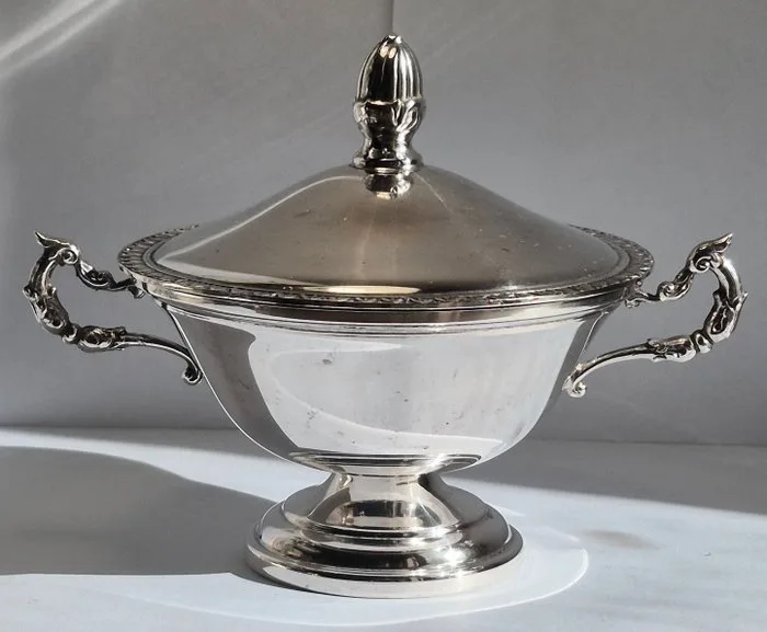 Vintage Italian 800 Silver Sugar Bowl - Lecco (15 LO), c. 1935-1944 - Sugar bowl -.800 silver