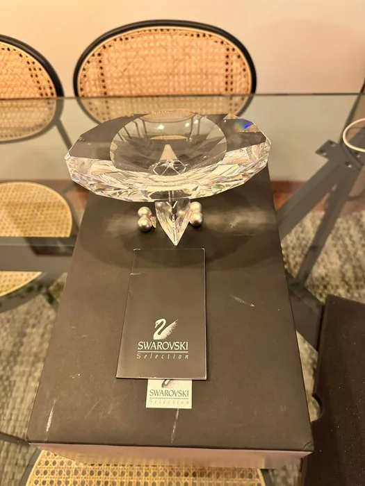 Swarovski - Figure - Bowl Euclid - 168001 - Box + Certificate - Crystal, Metal