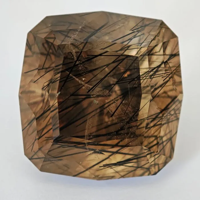 Quartz - 124.12 ct - Antwerp Laboratory for Gemstone Testing (ALGT) - Deep Brow Quartz