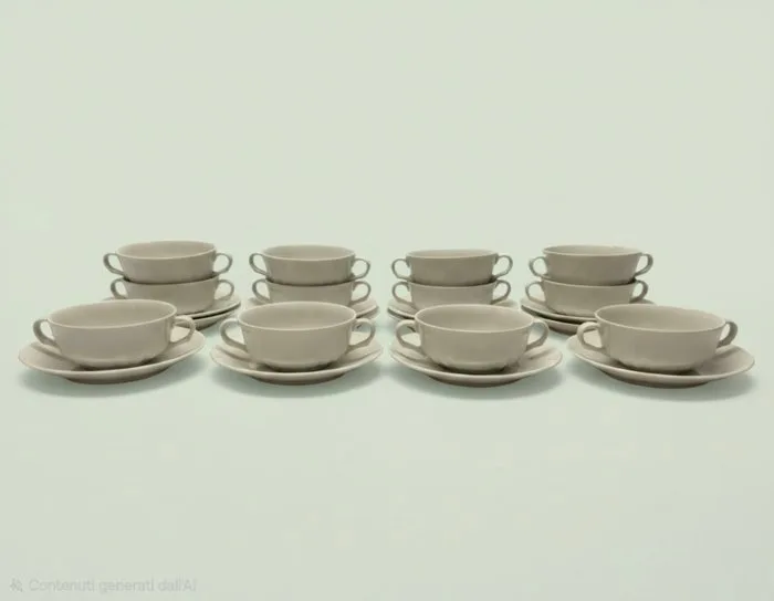 Richard Ginori - Cup and saucer (24) - Ceramic - Consommé broth