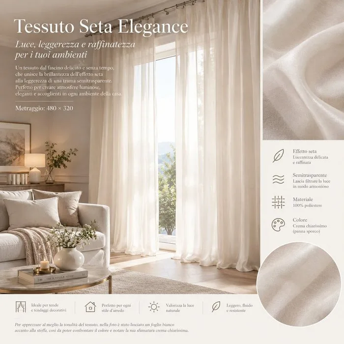 Pure Elegance Fabric - Light & Style - Textile - 480 cm - 320 cm