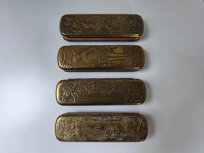 Tobacco box (4) - Brass, Copper - Iserlohn Can Set