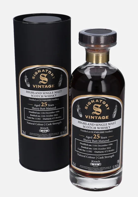 Clynelish – 1996 25 Year Old Signatory Vintage Scotch Whisky Co. Vintage (70cl, 52.3%)