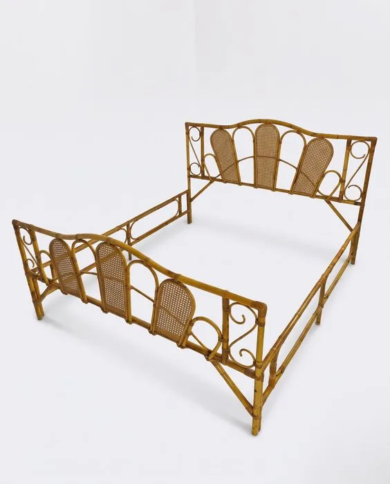 Bed - Bamboo, Rattan - Italian Design 1960