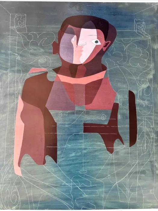 Pablo Picasso (after) - Hombre sentado en un sillón