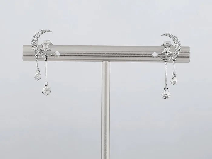 Earrings - 14 kt. White gold - 0.32ct. tw. Diamond (Natural)